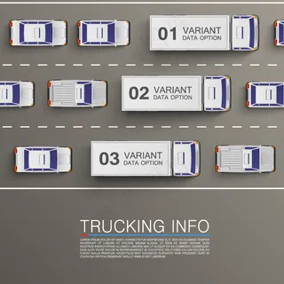 货车商务信息图矢量素材