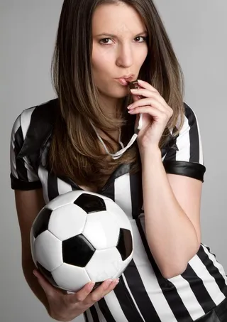 足球女孩图片