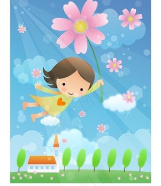 移门 儿童卡通风景