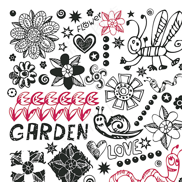 矢量花纹底纹背景素材