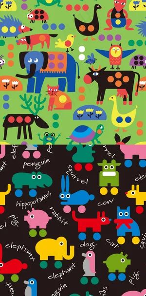 2017彩色可爱儿童卡通动物森林元...