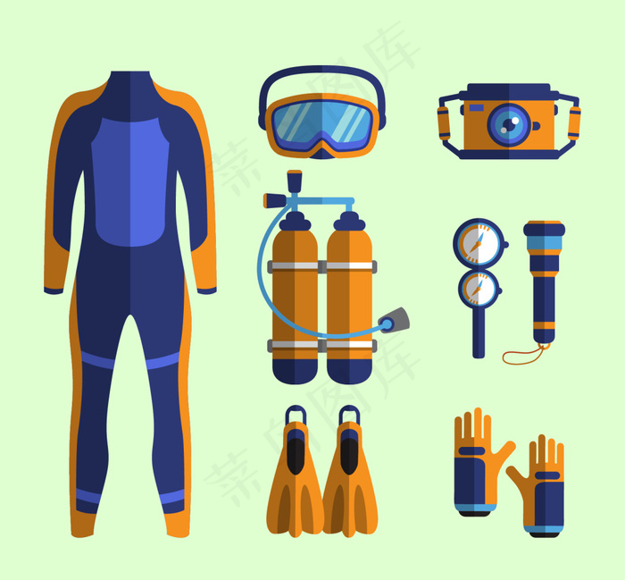 矢量潜水运动矢量素材包