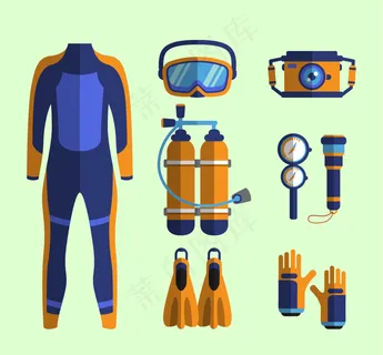 矢量潜水运动矢量素材包