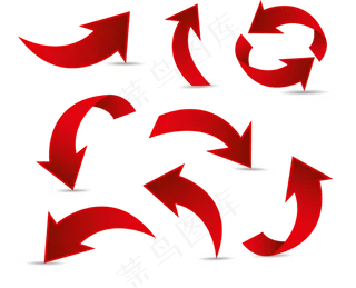 立体箭头矢量和PNG素材