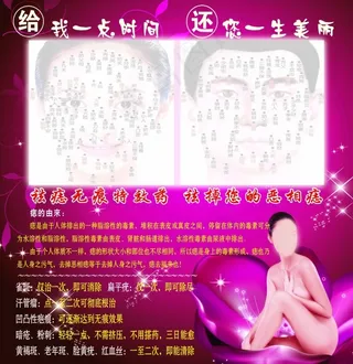 面部穴位图 裸体美女