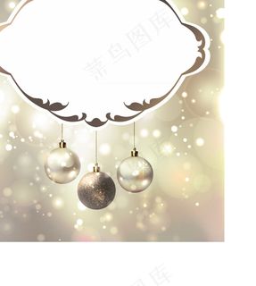 圣诞节彩色吊球背景矢量素材