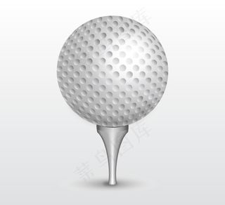 精美白色高尔夫球矢量素材