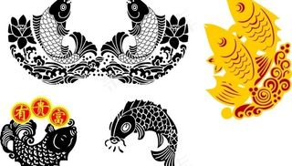 勾好的矢量鱼图片