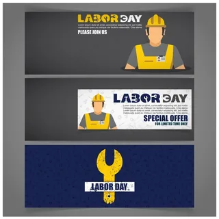 劳动节提供横幅