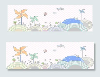 可爱手绘卡通淘宝背景　