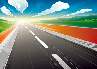 漫画日出03矢量