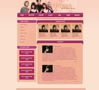 美容美发网页模板PSD分层（无网页...