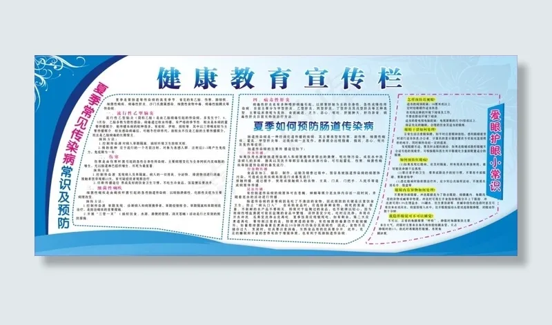 健康教育宣传栏cdr矢量模版下载