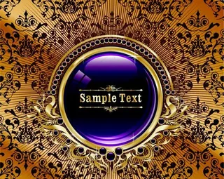 欧式金色花纹边框图片