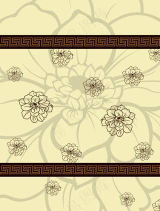 黄色花纹背景下载