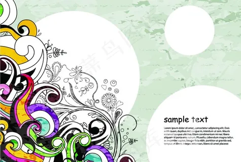 欧式复古花纹背景图片