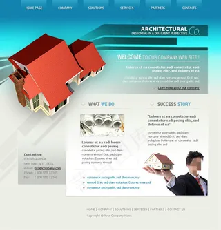 住房建筑网站psd模板