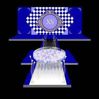 蓝色婚礼背景效果图