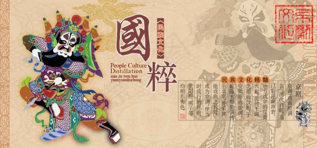 中国古典国粹京剧艺术PSD素材psd模版下载