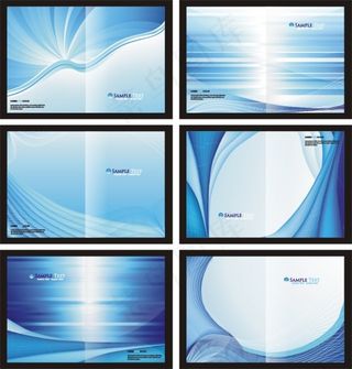 蓝色科技产品封面封皮设计模板