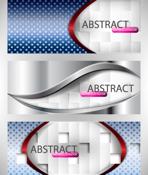 金属质感时尚横幅设计矢量素材