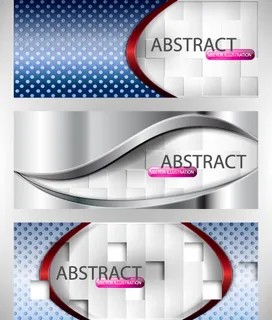 金属质感时尚横幅设计矢量素材