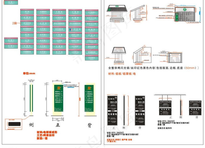 导视牌标牌设计图片cdr矢量模版下载