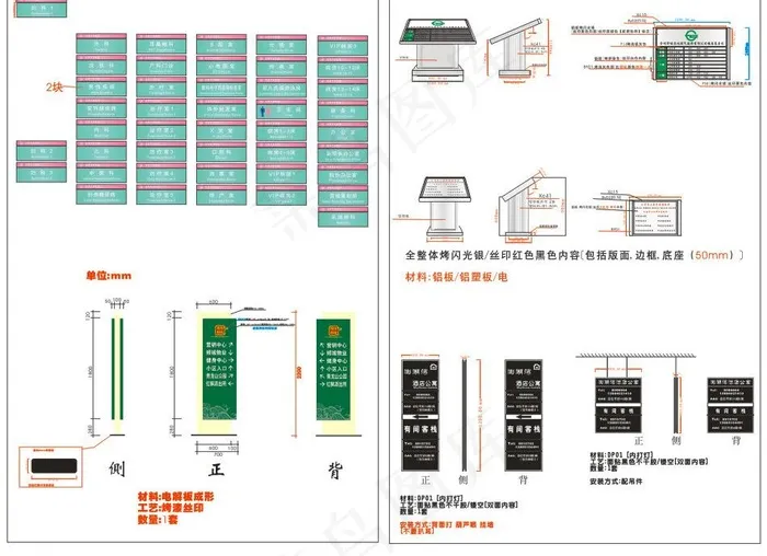 导视牌标牌设计图片cdr矢量模版下载