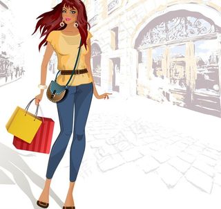 时尚购物美女图片