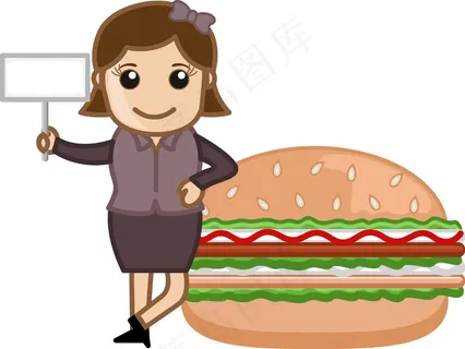 汉堡-卡通商业矢量字符 汉堡-卡通商业矢量字符