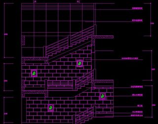 火锅厅 楼梯间立面