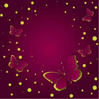 剪纸蝴蝶矢量背景素材