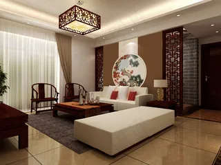 中式客厅室内设计 电视背景墙