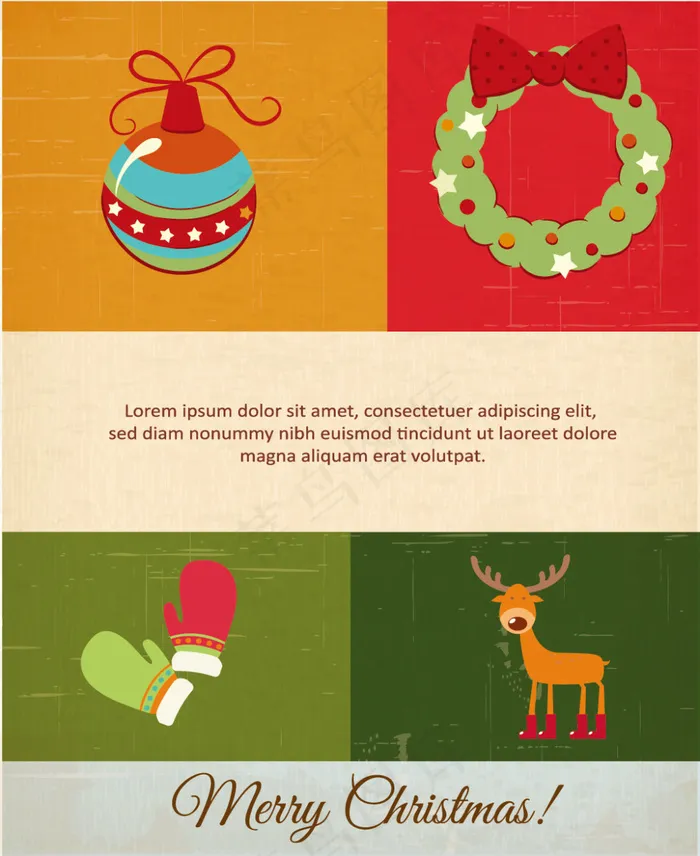 可爱卡通圣诞素材eps,ai矢量模版下载