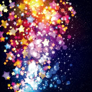 五彩缤纷闪亮星星背景矢量素材