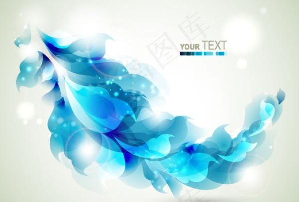 光晕花纹矢量素材二