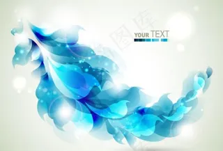 光晕花纹矢量素材二