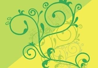 绿色矢量花纹 针织吊牌 靓仔装 吊...