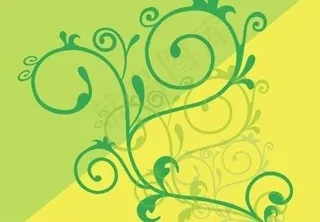 绿色矢量花纹 针织吊牌 靓仔装 吊...