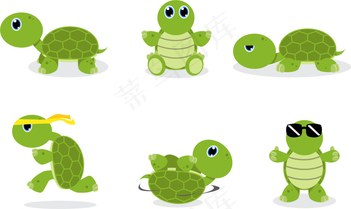 可爱卡通乌龟素材