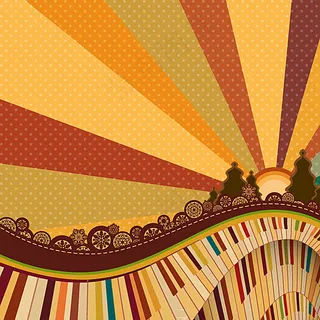 复古键盘背景矢量素材图片