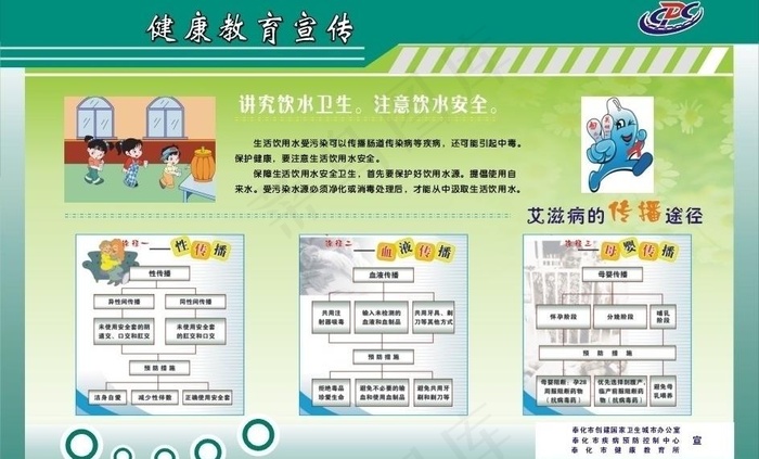 健康教育宣传版面图片cdr矢量模版下载