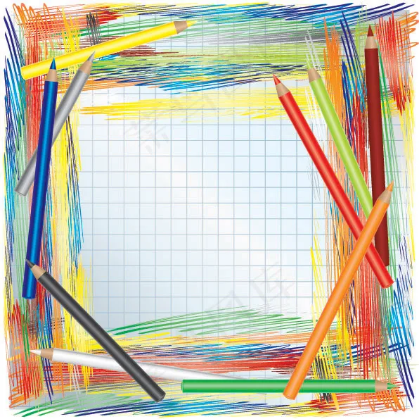 艺术画笔矢量铅笔造型eps,ai矢量模版下载