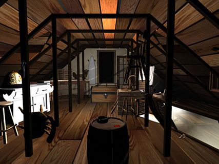 木质室内装饰模型图