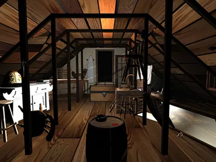 木质室内装饰模型图 木质室内装饰模型图