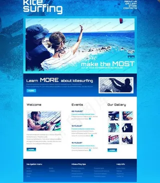 蓝色海洋主题模板图片