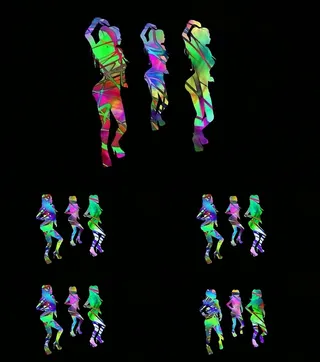 酒吧夜店水彩女孩舞蹈视频LED动画...