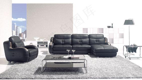 真皮沙发背景图