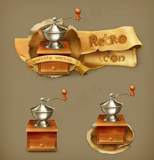 复古的咖啡机图片