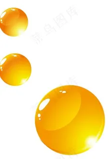 矢量橙色圆形水珠图片